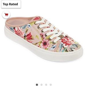 Liz Claiborne Floral Slip-On Sneakers